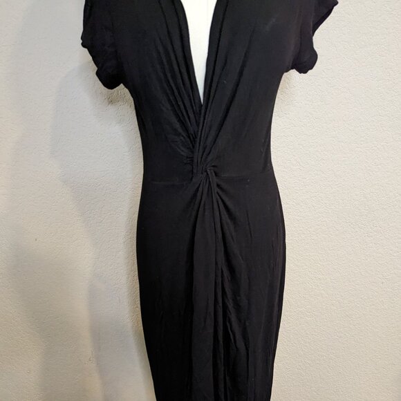 Rolla Coster Black Twist Open Front Maxi Dress | Sz L - Picture 2 of 7